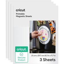 Cricut Crıcut 2012792 Yazdırılabilir Magnet Kağıdı A4 Beyaz 3 Sayfa