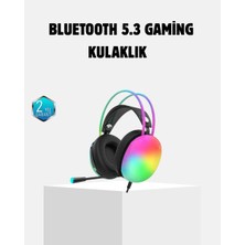 Prativas Kablosuz Kulaklık Rgb Aydınlatmalı Bluetooth 5.3 Uzun Pil Ömürlü