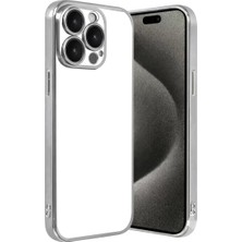 Prativas Iphone 15 Lensli Silikon - Gümüş