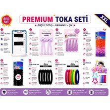 Asel Aksesuar 8'li Set Çok Renkli Premium Xxl Kız Çocuk Karma Saç Tokası Seti