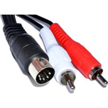 Mykablo 5 Pin Din to 2x RCA Kablo - 3 Metre