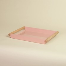 Hernehaltsa Fold Ahşap Kulplu Metal Tepsi
