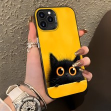 HONTINGA iPhone 11 Pro Max ile Uyumlu Kılıf Silikon Kenar Sert Arka Kamera Koruyucu Basitlik Anti Düşme Kamera Korumalı Kedi Desen Couple Telefon Kılıfı Kadın ve Erkek Için Uygundur K1-1337