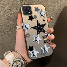 HONTINGA Oppo A15 ile Uyumlu Kılıf Silikon Kenar Sert Arka Kamera Koruyucu Basitlik Anti Düşme Kamera Korumalı Yıldız Desen Couple Telefon Kılıfı Kadın ve Erkek Için Uygundur K1-1338