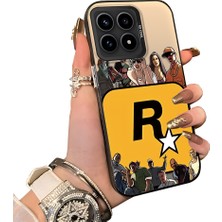 HONTINGA Poco F8 Pro 5g ile Uyumlu Kılıf Silikon Kenar Sert Arka Kamera Koruyucu Basitlik Anti Düşme Kamera Korumalı Rockstar Games Desen Couple Telefon Kılıfı K1-1339