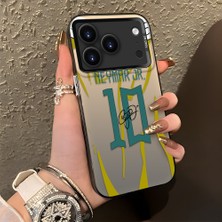 HONTINGA iPhone 17 Pro ile Uyumlu Kılıf Silikon Kenar Sert Arka Kamera Koruyucu Basitlik Anti Düşme Kamera Korumalı Neymar Desen Couple Telefon Kılıfı Kadın ve Erkek Için Uygundur K1-1341