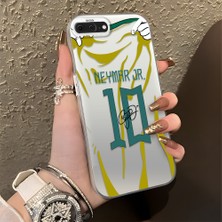 HONTINGA iPhone 7 Plus ile Uyumlu Kılıf Silikon Kenar Sert Arka Kamera Koruyucu Basitlik Anti Düşme Kamera Korumalı Neymar Desen Couple Telefon Kılıfı Kadın ve Erkek Için Uygundur K1-1341