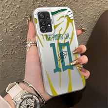 HONTINGA Samsung Galaxy A52 ile Uyumlu Kılıf Silikon Kenar Sert Arka Kamera Koruyucu Basitlik Anti Düşme Kamera Korumalı Neymar Desen Couple Telefon Kılıfı Kadın ve Erkek Için Uygundur K1-1341