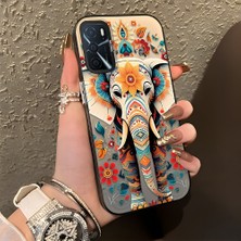 HONTINGA Oppo A55 4g ile Uyumlu Kılıf Silikon Kenar Sert Arka Kamera Koruyucu Basitlik Anti Düşme Kamera Korumalı Fil Desen Couple Telefon Kılıfı Kadın ve Erkek Için Uygundur K1-1342