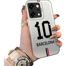 HONTINGA Oppo Reno 14 Pro 5g ile Uyumlu Kılıf Silikon Kenar Sert Arka Kamera Koruyucu Basitlik Anti Düşme Kamera Korumalı Messi Desen Couple Telefon Kılıfı Kadın ve Erkek Için Uygundur K1-1343