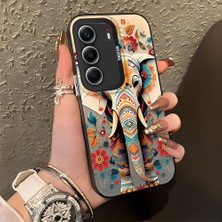 HONTINGA Tecno Camon 40 ile Uyumlu Kılıf Silikon Kenar Sert Arka Kamera Koruyucu Basitlik Anti Düşme Kamera Korumalı Fil Desen Couple Telefon Kılıfı Kadın ve Erkek Için Uygundur K1-1342