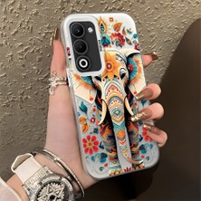 HONTINGA Oppo A5 4g ile Uyumlu Kılıf Silikon Kenar Sert Arka Kamera Koruyucu Basitlik Anti Düşme Kamera Korumalı Fil Desen Couple Telefon Kılıfı Kadın ve Erkek Için Uygundur K1-1342