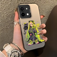 HONTINGA Vivo Y28 ile Uyumlu Kılıf Silikon Kenar Sert Arka Kamera Koruyucu Basitlik Anti Düşme Kamera Korumalı Kız Desen Couple Telefon Kılıfı Kadın ve Erkek Için Uygundur K1-1340