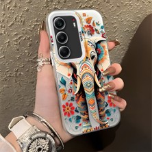 HONTINGA Tecno Camon 40 Pro 5g ile Uyumlu Kılıf Silikon Kenar Sert Arka Kamera Koruyucu Basitlik Anti Düşme Kamera Korumalı Fil Desen Couple Telefon Kılıfı Kadın ve Erkek Için Uygundur K1-1342