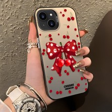 HONTINGA iPhone 13 Mini ile Uyumlu Kılıf Silikon Kenar Sert Arka Kamera Koruyucu Basitlik Anti Düşme Kamera Korumalı Papyon Desen Couple Telefon Kılıfı Kadın ve Erkek Için Uygundur K1-1344