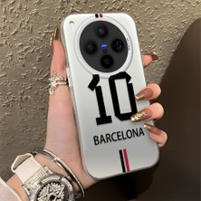 HONTINGA Vivo X300 ile Uyumlu Kılıf Silikon Kenar Sert Arka Kamera Koruyucu Basitlik Anti Düşme Kamera Korumalı Messi Desen Couple Telefon Kılıfı Kadın ve Erkek Için Uygundur K1-1343
