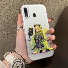 HONTINGA Samsung Galaxy A30 ile Uyumlu Kılıf Silikon Kenar Sert Arka Kamera Koruyucu Basitlik Anti Düşme Kamera Korumalı Kız Desen Couple Telefon Kılıfı Kadın ve Erkek Için Uygundur K1-1340
