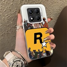 HONTINGA Xiaomi Redmi Note 14 Pro 5g ile Uyumlu Kılıf Silikon Kenar Sert Arka Kamera Koruyucu Basitlik Anti Düşme Kamera Korumalı Rockstar Games Desen Couple Telefon Kılıfı K1-1339