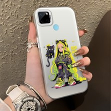 HONTINGA Realme C21Y ile Uyumlu Kılıf Silikon Kenar Sert Arka Kamera Koruyucu Basitlik Anti Düşme Kamera Korumalı Kız Desen Couple Telefon Kılıfı Kadın ve Erkek Için Uygundur K1-1340