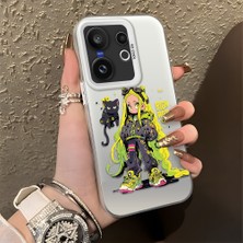 HONTINGA Vivo X200 Fe ile Uyumlu Kılıf Silikon Kenar Sert Arka Kamera Koruyucu Basitlik Anti Düşme Kamera Korumalı Kız Desen Couple Telefon Kılıfı Kadın ve Erkek Için Uygundur K1-1340