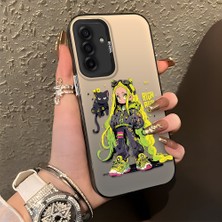 HONTINGA Samsung Galaxy A17 ile Uyumlu Kılıf Silikon Kenar Sert Arka Kamera Koruyucu Basitlik Anti Düşme Kamera Korumalı Kız Desen Couple Telefon Kılıfı Kadın ve Erkek Için Uygundur K1-1340