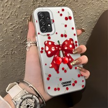 HONTINGA Samsung Galaxy A52S 5g ile Uyumlu Kılıf Silikon Kenar Sert Arka Kamera Koruyucu Basitlik Anti Düşme Kamera Korumalı Papyon Desen Couple Telefon Kılıfı Kadın ve Erkek Için Uygundur K1-1344