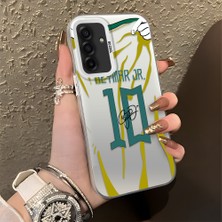 HONTINGA Samsung Galaxy A17 ile Uyumlu Kılıf Silikon Kenar Sert Arka Kamera Koruyucu Basitlik Anti Düşme Kamera Korumalı Neymar Desen Couple Telefon Kılıfı Kadın ve Erkek Için Uygundur K1-1341