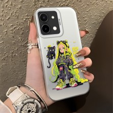 HONTINGA Vivo Y28 ile Uyumlu Kılıf Silikon Kenar Sert Arka Kamera Koruyucu Basitlik Anti Düşme Kamera Korumalı Kız Desen Couple Telefon Kılıfı Kadın ve Erkek Için Uygundur K1-1340