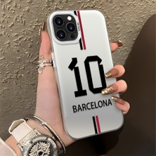 HONTINGA iPhone 13 Pro Max ile Uyumlu Kılıf Silikon Kenar Sert Arka Kamera Koruyucu Basitlik Anti Düşme Kamera Korumalı Messi Desen Couple Telefon Kılıfı Kadın ve Erkek Için Uygundur K1-1343