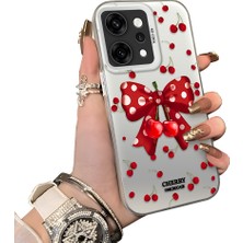 HONTINGA Oppo Reno 14 Pro 5g ile Uyumlu Kılıf Silikon Kenar Sert Arka Kamera Koruyucu Basitlik Anti Düşme Kamera Korumalı Papyon Desen Couple Telefon Kılıfı Kadın ve Erkek Için Uygundur K1-1344