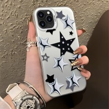 HONTINGA iPhone 11 Pro Max ile Uyumlu Kılıf Silikon Kenar Sert Arka Kamera Koruyucu Basitlik Anti Düşme Kamera Korumalı Yıldız Desen Couple Telefon Kılıfı Kadın ve Erkek Için Uygundur K1-1338