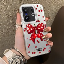 HONTINGA Vivo X200 Fe ile Uyumlu Kılıf Silikon Kenar Sert Arka Kamera Koruyucu Basitlik Anti Düşme Kamera Korumalı Papyon Desen Couple Telefon Kılıfı Kadın ve Erkek Için Uygundur K1-1344
