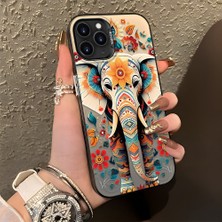 HONTINGA iPhone 11 Pro Max ile Uyumlu Kılıf Silikon Kenar Sert Arka Kamera Koruyucu Basitlik Anti Düşme Kamera Korumalı Fil Desen Couple Telefon Kılıfı Kadın ve Erkek Için Uygundur K1-1342