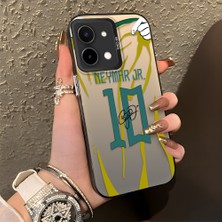 HONTINGA Vivo Y28 ile Uyumlu Kılıf Silikon Kenar Sert Arka Kamera Koruyucu Basitlik Anti Düşme Kamera Korumalı Neymar Desen Couple Telefon Kılıfı Kadın ve Erkek Için Uygundur K1-1341