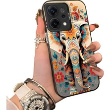 HONTINGA Oppo Reno 14F 5g ile Uyumlu Kılıf Silikon Kenar Sert Arka Kamera Koruyucu Basitlik Anti Düşme Kamera Korumalı Fil Desen Couple Telefon Kılıfı Kadın ve Erkek Için Uygundur K1-1342