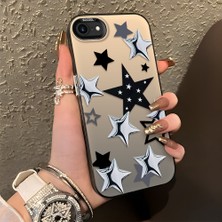 HONTINGA iPhone 7 ile Uyumlu Kılıf Silikon Kenar Sert Arka Kamera Koruyucu Basitlik Anti Düşme Kamera Korumalı Yıldız Desen Couple Telefon Kılıfı Kadın ve Erkek Için Uygundur K1-1338