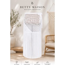 Betty Bands Kadın Bohem Püsküllü Dantel Etek Beyaz Midi Etek Yazlık Plaj Eteği Kemer ve Belted Skirt