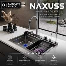 Premium Akıllı Teknolojik Eviye Seti Paslanmaz Bal Peteği Taban Evye Tüm Aksesuarlar Dahil+DETAYLI KURULUM VİDEOSU