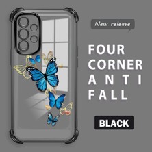 HONTINGA Samsung Galaxy A52S 5g ile Uyumlu Kılıf Şeffaf Kılıfı Kamera Koruyucu Basitlik Anti Düşme Kamera Korumalı Kelebek Desen Yumuşak Silikon Couple Telefon Kılıfı Kadın ve Erkek Için Uygundur K3-0299