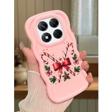 HONTINGA Xiaomi Redmi Note 14 Pro 4g Uyumlu Kılıf Düşüme Önleyici Basitlik Anti Düşme Kamera Koruyucu Basit Pembe Yumuşak Silikon Couple Telefon Kılıfı Papyon Desen K9-0197
