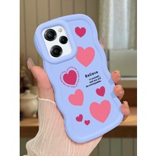 HONTINGA Poco X5 Pro 5g Uyumlu Kılıf Düşüme Önleyici Basitlik Anti Düşme Kamera Koruyucu Basit Mavi Yumuşak Silikon Couple Telefon Kılıfı Kalp Desen K9-0195