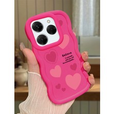 HONTINGA Tecno Spark 20 Pro Uyumlu Kılıf Düşüme Önleyici Basitlik Anti Düşme Kamera Koruyucu Basit Kırmızı Yumuşak Silikon Couple Telefon Kılıfı Kalp Desen K9-0195