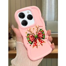 HONTINGA Tecno Spark 20 Pro Uyumlu Kılıf Düşüme Önleyici Basitlik Anti Düşme Kamera Koruyucu Basit Pembe Yumuşak Silikon Couple Telefon Kılıfı Kurdele Desen K9-0198