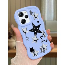 HONTINGA Poco X5 Pro 5g Uyumlu Kılıf Düşüme Önleyici Basitlik Anti Düşme Kamera Koruyucu Basit Mavi Yumuşak Silikon Couple Telefon Kılıfı Yıldız Desen K9-0196