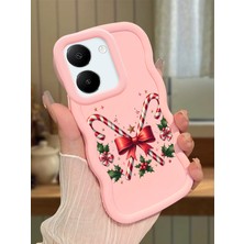 HONTINGA Vivo Y27S Uyumlu Kılıf Düşüme Önleyici Basitlik Anti Düşme Kamera Koruyucu Basit Pembe Yumuşak Silikon Couple Telefon Kılıfı Papyon Desen K9-0197