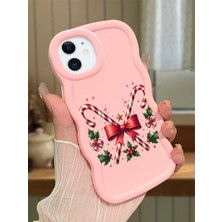 HONTINGA iPhone 11 Uyumlu Kılıf Düşüme Önleyici Basitlik Anti Düşme Kamera Koruyucu Basit Pembe Yumuşak Silikon Couple Telefon Kılıfı Papyon Desen K9-0197