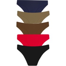 Afrodizyac 5'li Lazer Kesim Dikişsiz Iz Yapmaz Extra Yumuşak ve Extra Esnek Slip
