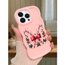 HONTINGA iPhone 13 Pro Max Uyumlu Kılıf Düşüme Önleyici Basitlik Anti Düşme Kamera Koruyucu Basit Pembe Yumuşak Silikon Couple Telefon Kılıfı Papyon Desen K9-0197