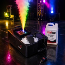 Quenlite VOLCANO-2500LK Dmx Sis Makinası 2500 Watt LED Işıklı Uzaktan Kumandalı (5 Litre Likitli)