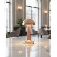 Teknoparkx Şarjlı LED Masa Lambası 3 Kademe Dokunmatik Bronz Modern Tasarım